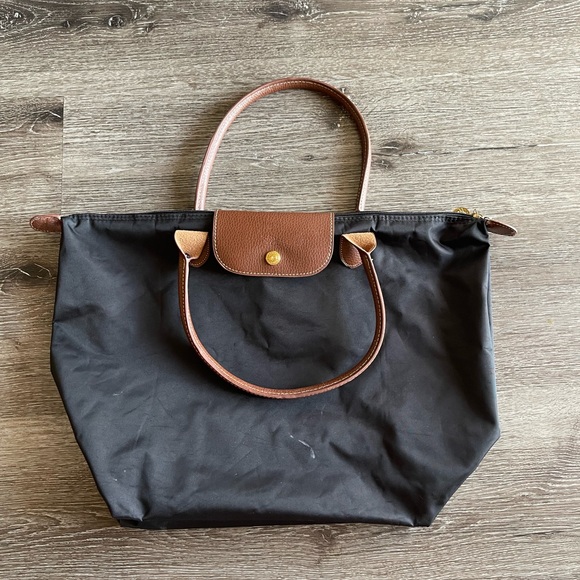 Longchamp Black and Brown Tote Bag - Picture 1 of 9
